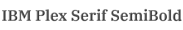 IBM Plex Serif SemiBold 