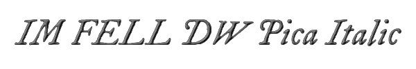 IM FELL DW Pica Italic 