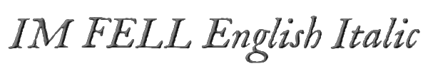 IM FELL English Italic 