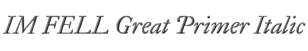 IM FELL Great Primer Italic 