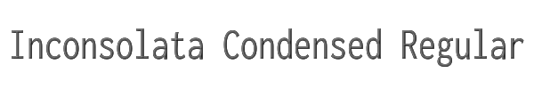 Inconsolata Condensed Regular 