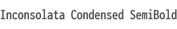 Inconsolata Condensed SemiBold 
