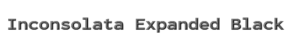 Inconsolata Expanded Black 