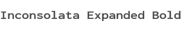 Inconsolata Expanded Bold 
