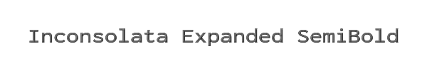 Inconsolata Expanded SemiBold 