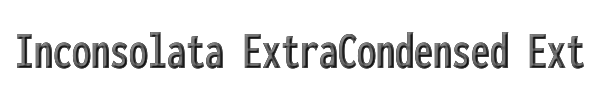 Inconsolata ExtraCondensed ExtraBold 