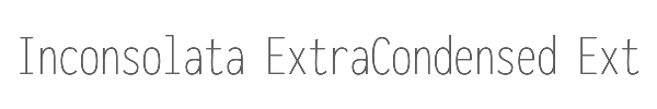 Inconsolata ExtraCondensed ExtraLight 