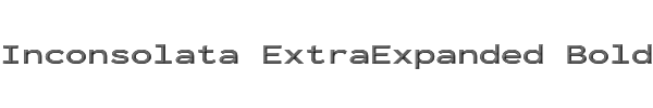 Inconsolata ExtraExpanded Bold 