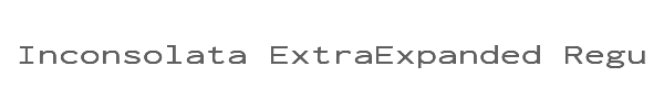 Inconsolata ExtraExpanded Regular 