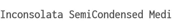 Inconsolata SemiCondensed Medium 