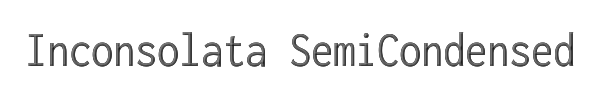 Inconsolata SemiCondensed 
