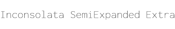 Inconsolata SemiExpanded ExtraLight 