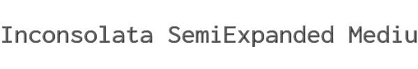 Inconsolata SemiExpanded Medium 