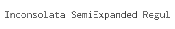 Inconsolata SemiExpanded Regular 