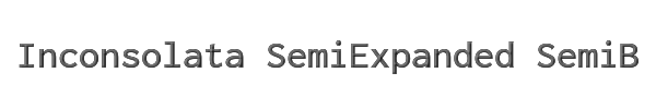 Inconsolata SemiExpanded SemiBold 