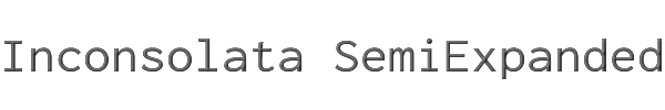 Inconsolata SemiExpanded 