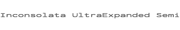 Inconsolata UltraExpanded SemiBold 