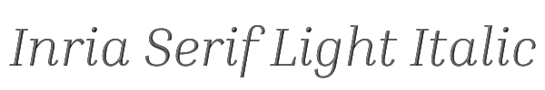 Inria Serif Light Italic 