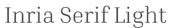Inria Serif Light 