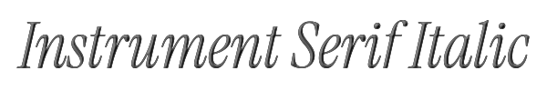 Instrument Serif Italic 