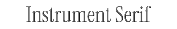 Instrument Serif 