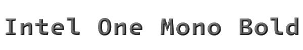 Intel One Mono Bold 