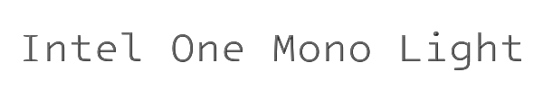 Intel One Mono Light 