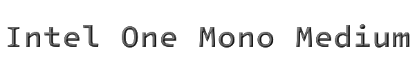 Intel One Mono Medium 