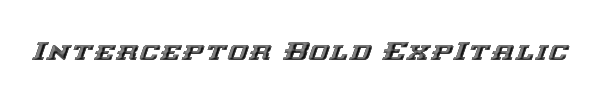 Interceptor Bold ExpItalic 