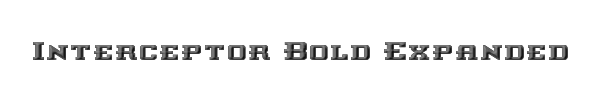 Interceptor Bold Expanded 