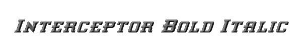 Interceptor Bold Italic 