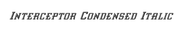Interceptor Condensed Italic 