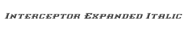 Interceptor Expanded Italic 