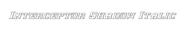 Interceptor Shadow Italic 