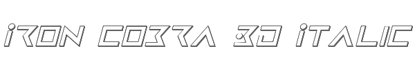 Iron Cobra 3D Italic 