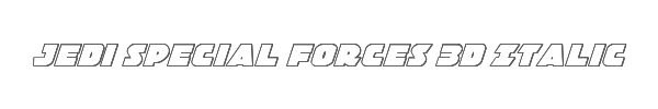 Jedi Special Forces 3D Italic 