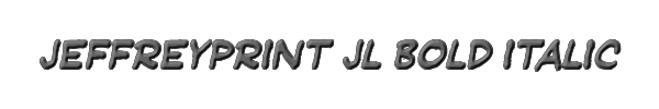 JeffreyPrint JL Bold Italic 