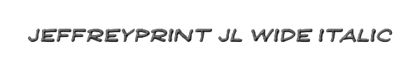 JeffreyPrint JL Wide Italic 