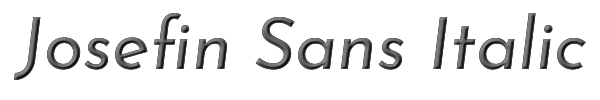 Josefin Sans Italic 
