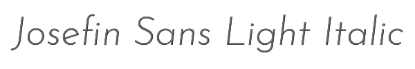 Josefin Sans Light Italic 