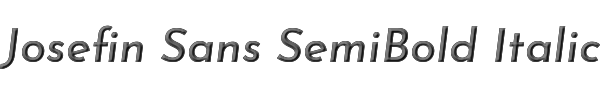 Josefin Sans SemiBold Italic 