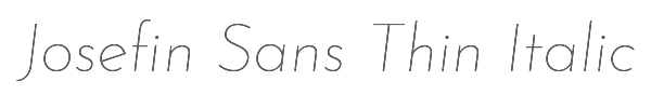 Josefin Sans Thin Italic 