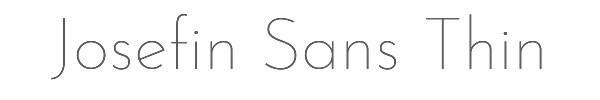 Josefin Sans Thin 