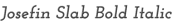 Josefin Slab Bold Italic 