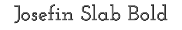 Josefin Slab Bold 