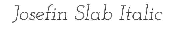 Josefin Slab Italic 