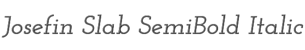 Josefin Slab SemiBold Italic 