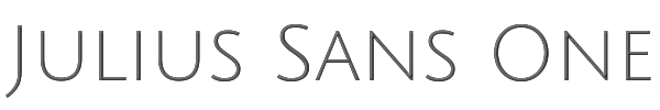 Julius Sans One 