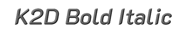 K2D Bold Italic 