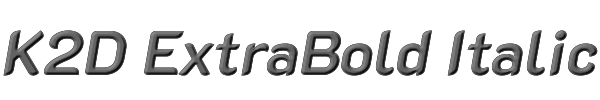 K2D ExtraBold Italic 